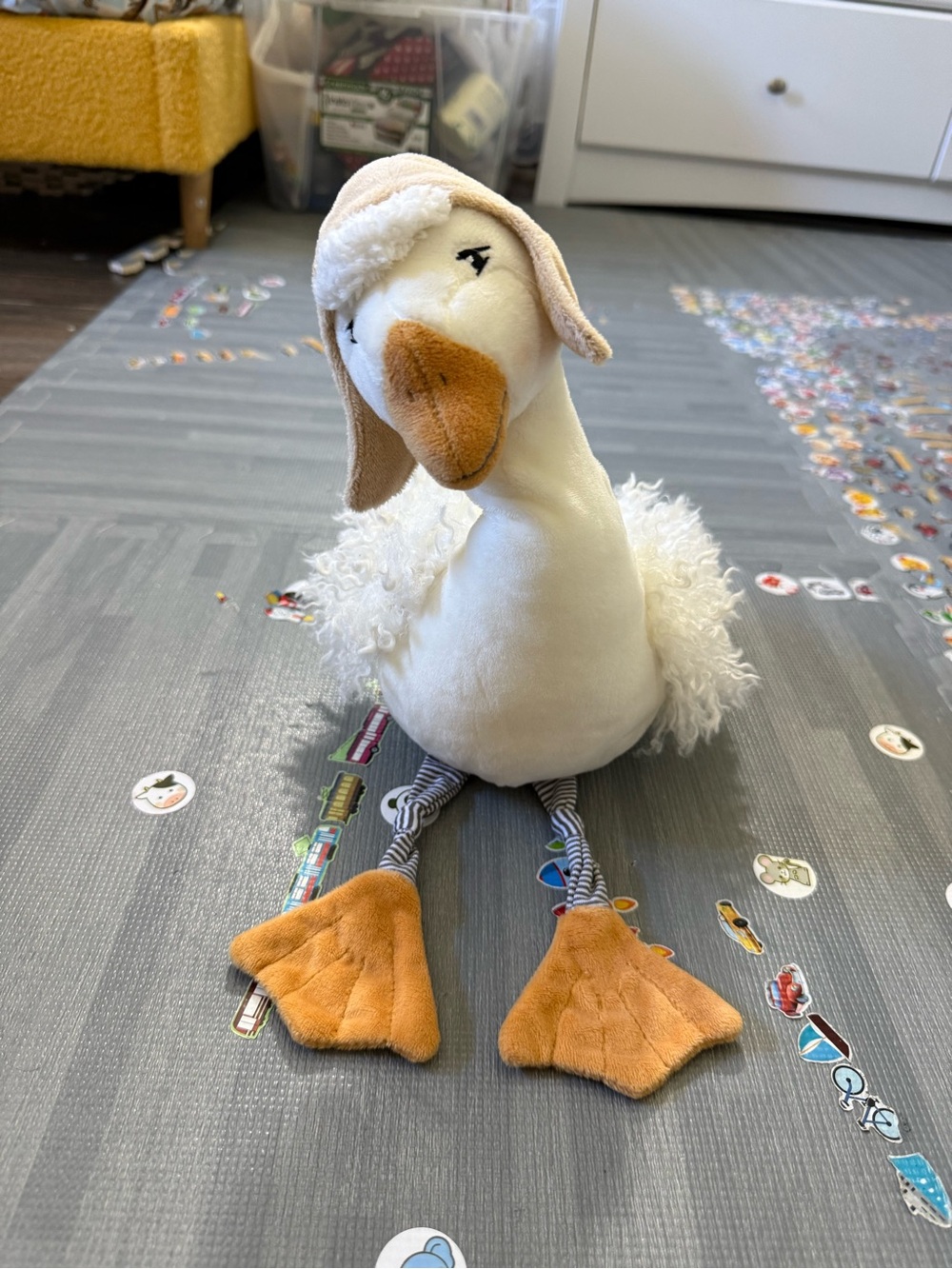 Bunnies by the bay Cute Goose Plush Toy with Hat